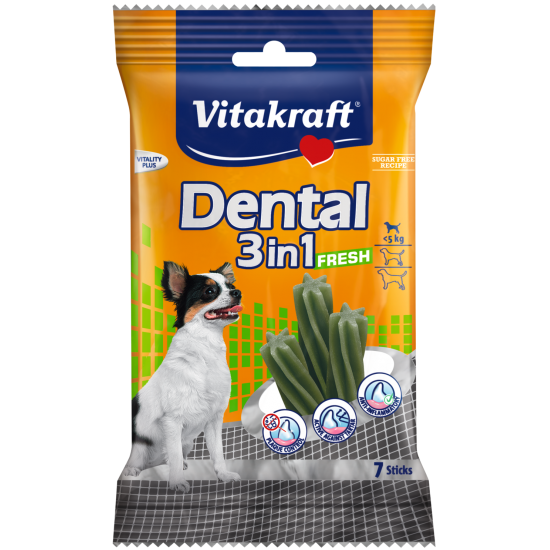 Vitakraft Przysmak dla psa Dental Fresh 3in1 Dla małych psów <5kg 70g