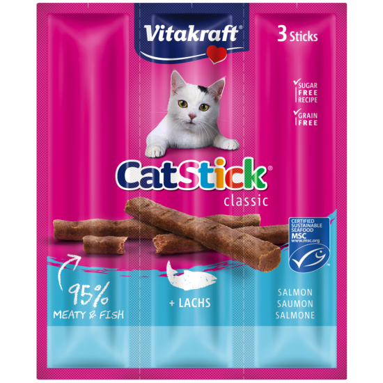 Vitakraft Przysmak dla kota CatStick – Łosoś 3szt