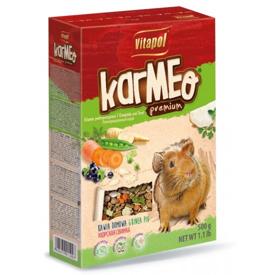 Vitapol Karmeo Premium Karma pełnoporcjowa podstawowa dla świnki morskiej 500g (kartonik)