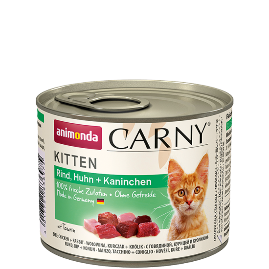Animonda KOT Carny Kitten – MIX smaków ZESTAW puszka 200g x36