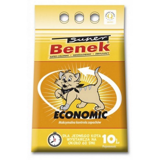 Super Benek Żwirek dla kota bentonitowy Economic 10L