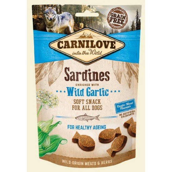 Carnilove Przysmak dla psa Soft Snack Sardines+Wild Garlic 200g – Sardynki i czosnek