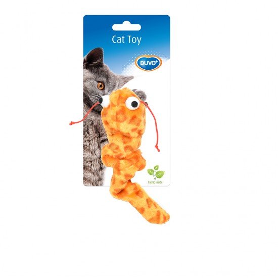 Duvo+ Zabawka dla kota - Pluszowy robak z kocimiętką /17x4,5x4 cm