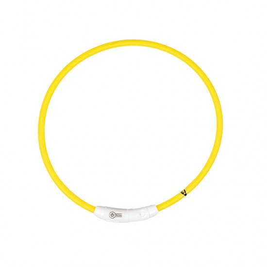 Duvo+ Obroża Świecąca SEEcurity USB Nylonowa 45cm - Żółta